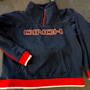 Cinch Navy and Red Pullover Large